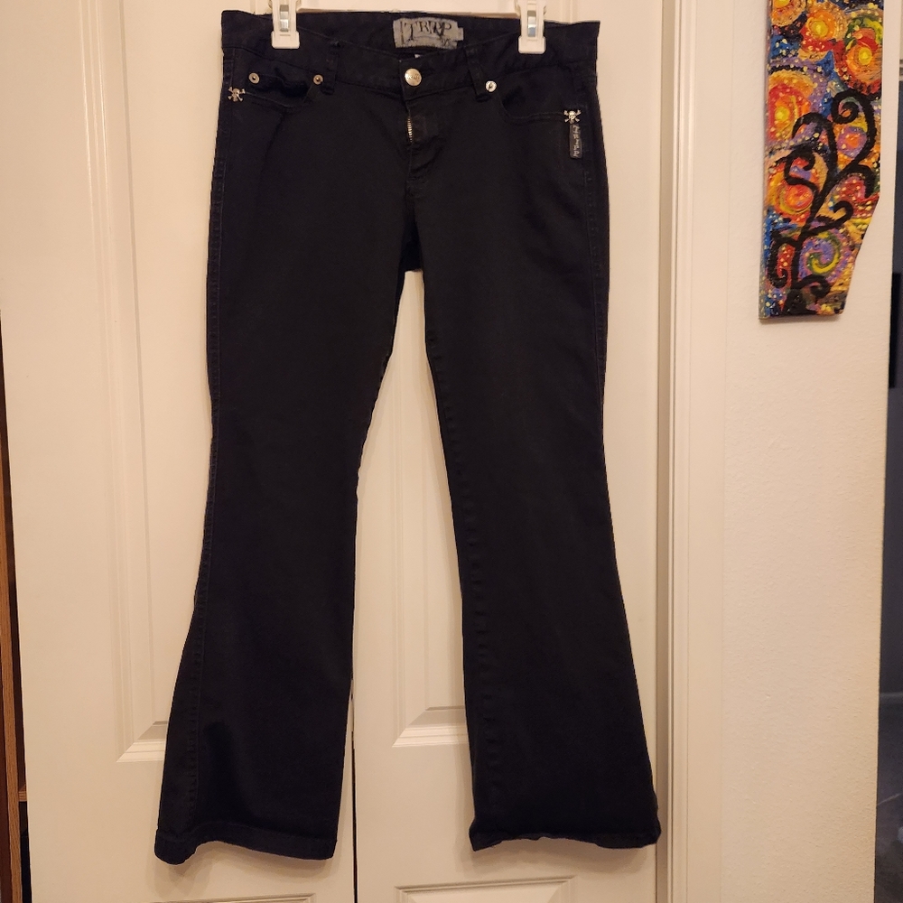 Tripp NYC Black Jeans Pants Skull Pockets